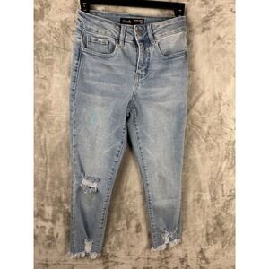 Royalty Distressed Skinny Jeans Light Wash Stretch Denim Women's‎ 4P Y2K Casual